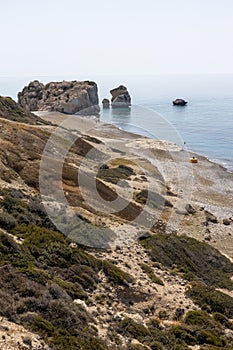 Cyprus Coastline with Aphrodite Rock