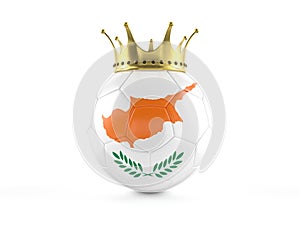 Cyprus flag soccer ball with crown