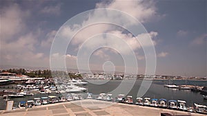 Cyprus, Greece, Pleasure boats and fishing boats in harbor, fishing boats near the pier, boat parking, A number of