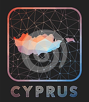 Cyprus map design.