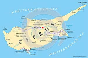 Cyprus Political Map