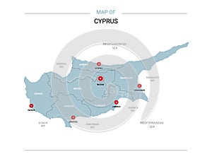 Cyprus vector map.