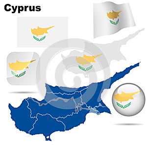 Cyprus vector set.