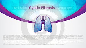 Cystic Fibrosis Awareness Month observed every year in May, vector illustration photo