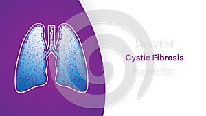 Cystic Fibrosis Awareness Month observed every year in May, vector illustration photo