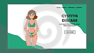 cystitis disease woman vector