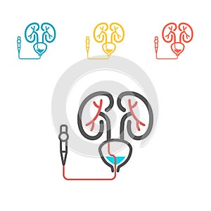 Cystoscopy line icon. Vector signs for web graphics