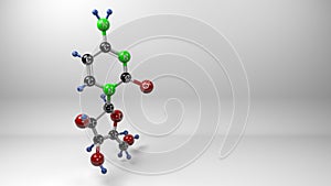 Cytarabine molecule 3D illustration.