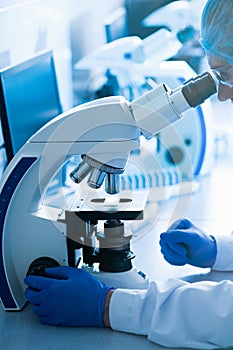 Cytological and morphological examination in the laboratory