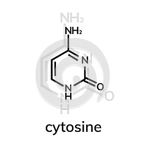 Cytosine chemical formula photo