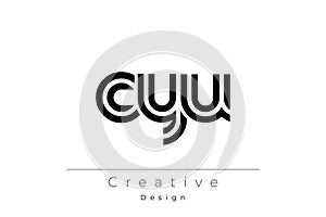 CYU Creative Unique Modern Letter Logo Design