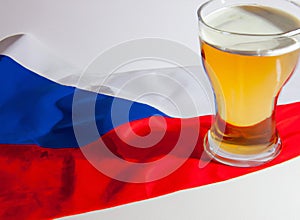 Czech Flag with a Pilsener Beer Glass photo