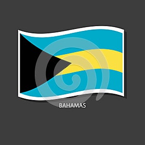 Bahamas flag vector version waving flags