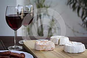 Czech Hermelin cheese and wine