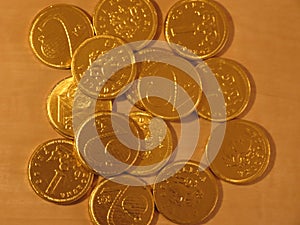 Czech korunas golden coins