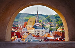 Czech Krumlov Republic view at old town