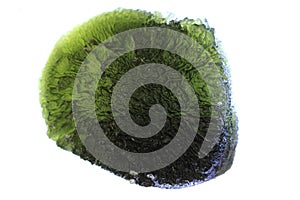 czech moldavite isolated