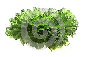 czech moldavite isolated