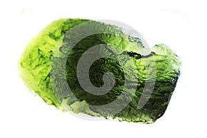 czech moldavite isolated