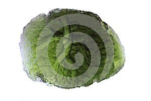 czech moldavite isolated