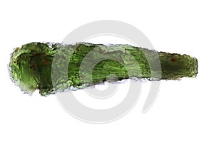 czech moldavite isolated