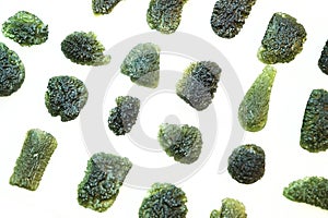 czech moldavite mineral collection isolated