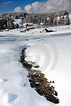 Czech mountains in winter