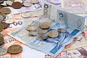 czech and poland money background