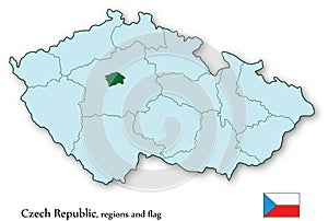 Czech Republic and all regions in vectors
