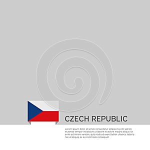Czech republic flag background. State patriotic czechia banner, cover. Document template, czech republic flag on white background
