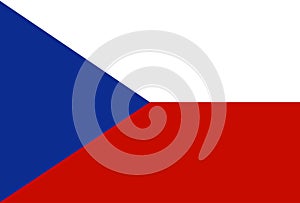 Czech Republic flag vector.Illustration of Czech Republic flag