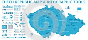 Czech Republic Map - Info Graphic Vector Illustration