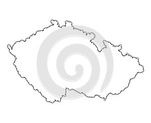 Czech Republic outline map