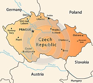 Czech Republic political map