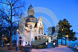 CZECH REPUBLIC, PRAGUE - JAN 8, 2008: art nouveau Hanavsky pavilion, Letna orchards, Lesser Town, Prague, Czech republic