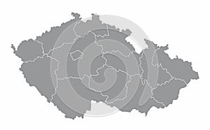 Czech Republic regions map