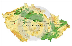 Czech Republic relief map