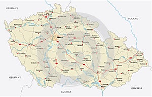 Czech republic road map photo