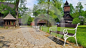 Czech republic, Roznov pod Radhostem, Historic church in the museum