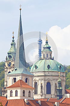 Czech Repunlic, Prague - Spires of Lesser Quarter and St. Nichol