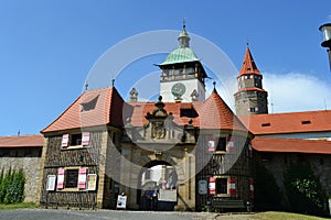 Czech, Romanesque architecture, tourism, castle Bouzov, Olomouc, beautiful view, antiquary