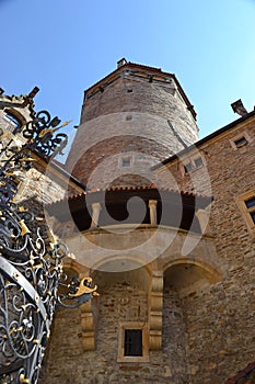 Czech, Romanesque architecture, tourism, castle Bouzov, Olomouc, beautiful view, antiquary, noble family,