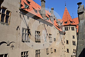 Czech, Romanesque architecture, tourism, castle Bouzov, Olomouc, beautiful view, antiquary, noble family,