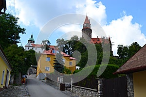 Czech, Romanesque architecture, tourism, castle Bouzov, Olomouc, beautiful view, antiquary, noble family,