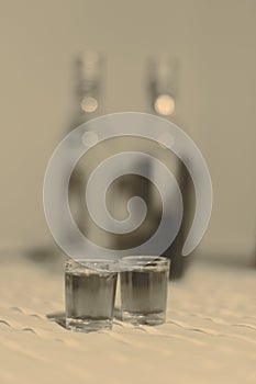 Czech Rum - Alcohol drink in shot glass