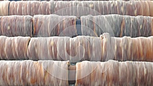 Czech street food Trdelnik closeup background