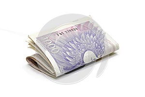 Czech thousand banknotes money