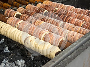 Czech trdelnik street dessert