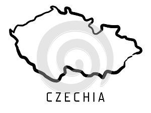 Czechia map outline