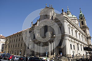 Czechia people and foreigner travelers walking and visit classic retro old town near Prague castle